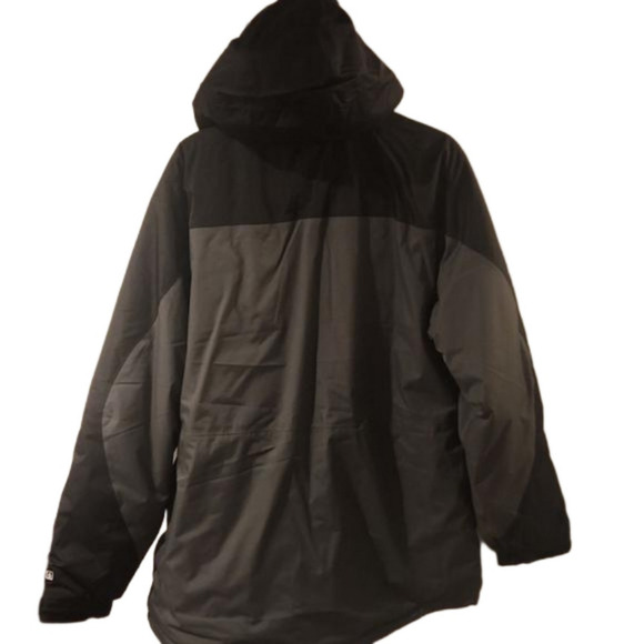 L.L Bean Rugged Ridge Parka Black & Gray Removable Hoodie Men's L Weatherproof - Picture 2 of 8